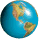 Smilies with a globe