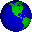 Smilies with a globe
